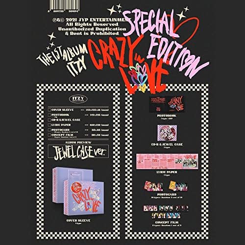 Itzy - [מהדורה מיוחדת] Crazy באהבה האלבום הראשון + סט פוטו -כרטיסים נוסף